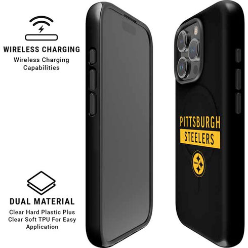 NFL Pittsburgh Steelers Black Performance Series iPhone 16 Pro Magsafe Impact Case