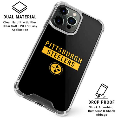 NFL Pittsburgh Steelers Black Performance Series iPhone 16 Pro Max Clear Case