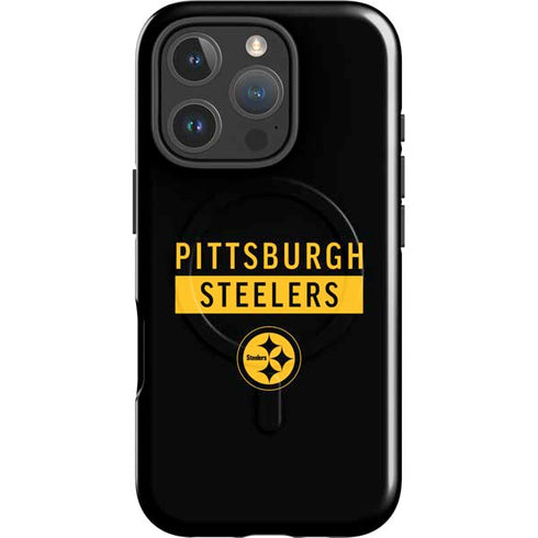 NFL Pittsburgh Steelers Black Performance Series iPhone 16 Pro Max Magsafe Impact Case