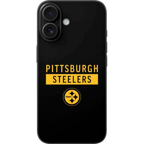 NFL Pittsburgh Steelers Black Performance Series iPhone 16 Skin