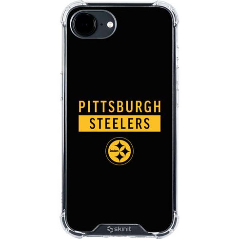 NFL Pittsburgh Steelers Black Performance Series iPhone 16e Clear Case