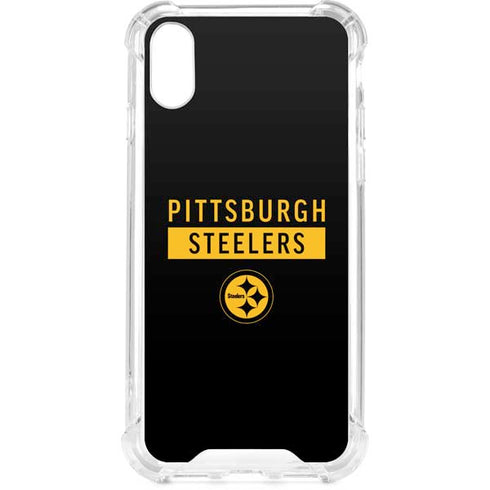 NFL Pittsburgh Steelers Black Performance Series iPhone XS Clear Case
