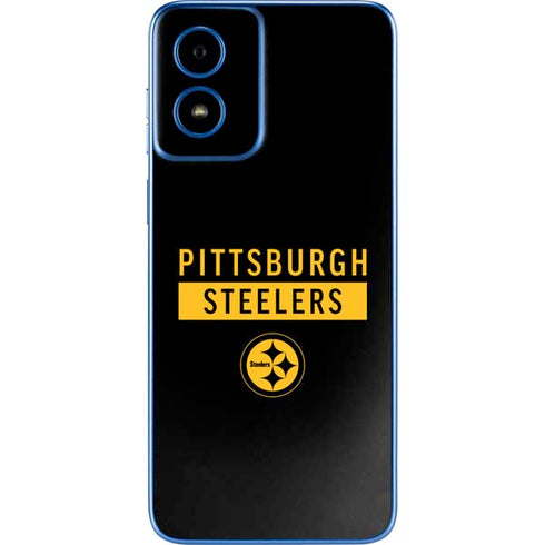 NFL Pittsburgh Steelers Black Performance Series Moto G Play 4G (2024) Skin