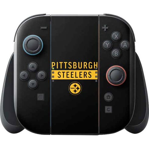 NFL Pittsburgh Steelers Black Performance Series Nintendo Switch 2 (2025) with Joy-Con Skin