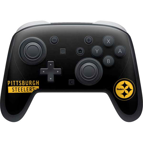 NFL Pittsburgh Steelers Black Performance Series Nintendo Switch 2 (2025) Pro Controller Skin