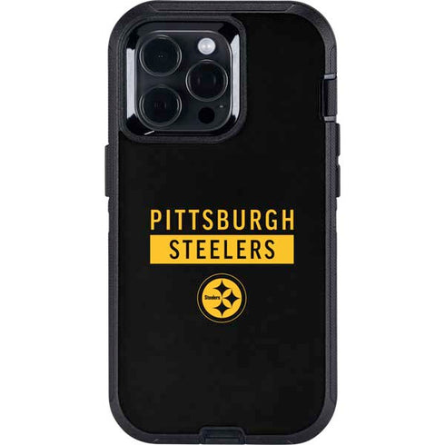 NFL Pittsburgh Steelers Black Performance Series Otterbox Defender iPhone Skin