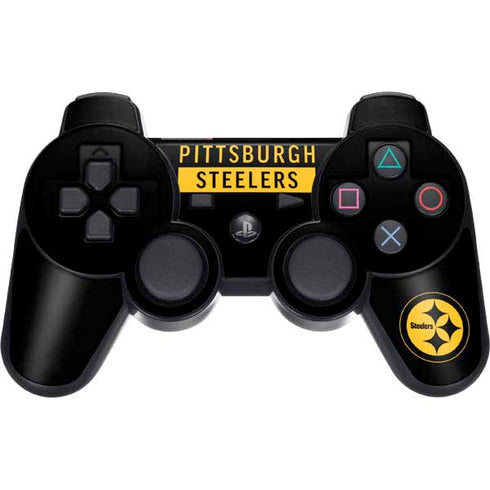 NFL Pittsburgh Steelers Black Performance Series PS3 Dual Shock wireless controller Skin