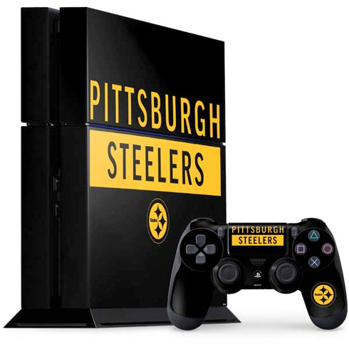 NFL Pittsburgh Steelers Black Performance Series PS4 Console and Controller Bundle Skin