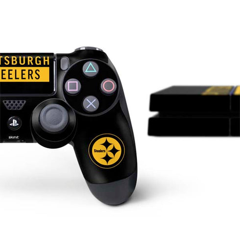 NFL Pittsburgh Steelers Black Performance Series PS4 Console and Controller Bundle Skin