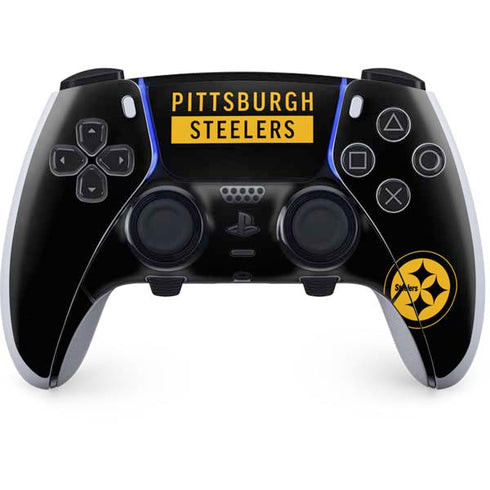 NFL Pittsburgh Steelers Black Performance Series PS5 DualSense Edge Pro Controller Skin