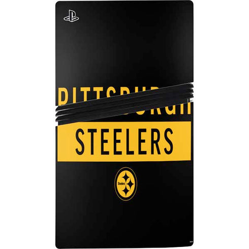 NFL Pittsburgh Steelers Black Performance Series PS5 Pro Console Skin