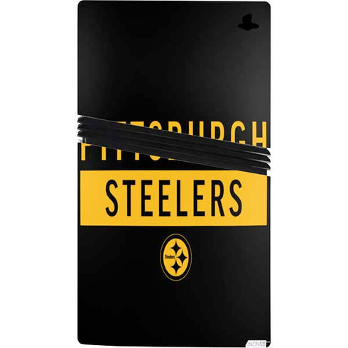 NFL Pittsburgh Steelers Black Performance Series PS5 Pro Console Skin