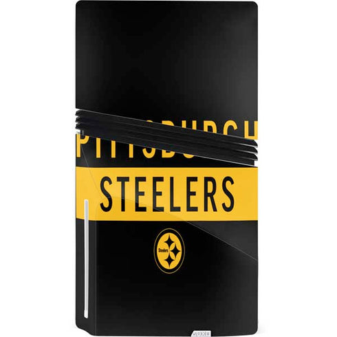 NFL Pittsburgh Steelers Black Performance Series PS5 Pro Disk Console Skin