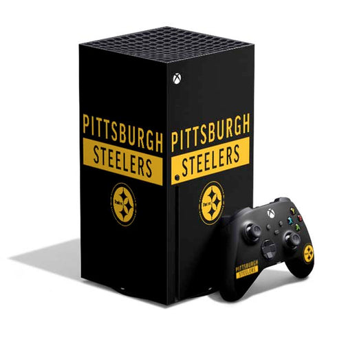 NFL Pittsburgh Steelers Black Performance Series Xbox Series X Bundle Skin