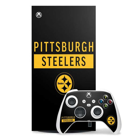 NFL Pittsburgh Steelers Black Performance Series Xbox Series X Skins
