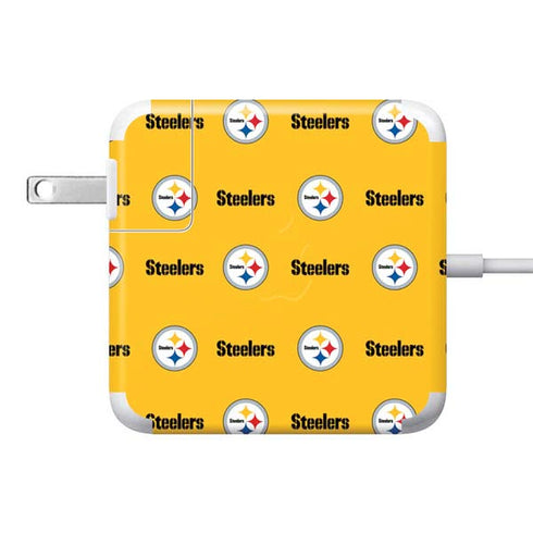 NFL Pittsburgh Steelers Blitz Series 85W Power Adapter (15 and 17 inch MacBook Pro Charger) Skin