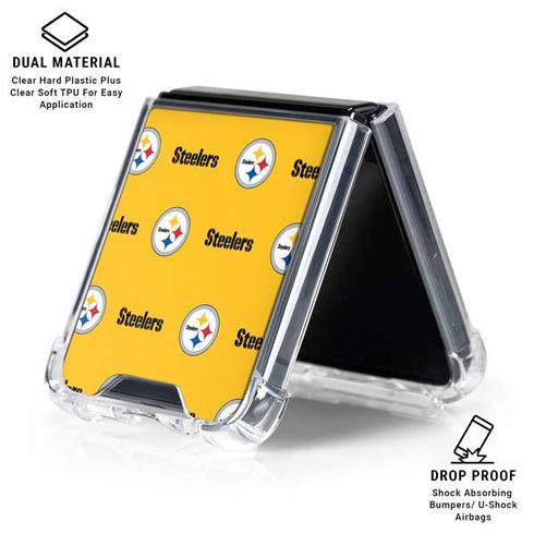 NFL Pittsburgh Steelers Blitz Series Galaxy Z Flip6 Clear Case