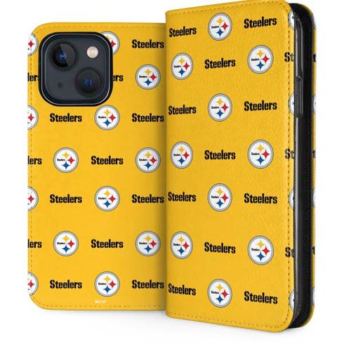 NFL Pittsburgh Steelers Blitz Series iPhone 15 Folio Case