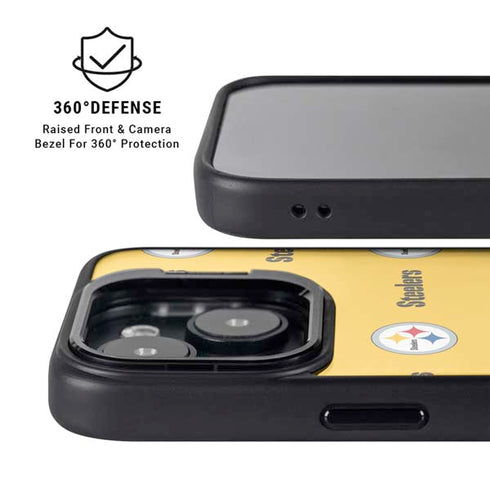 NFL Pittsburgh Steelers Blitz Series iPhone 15 Kickstand Case