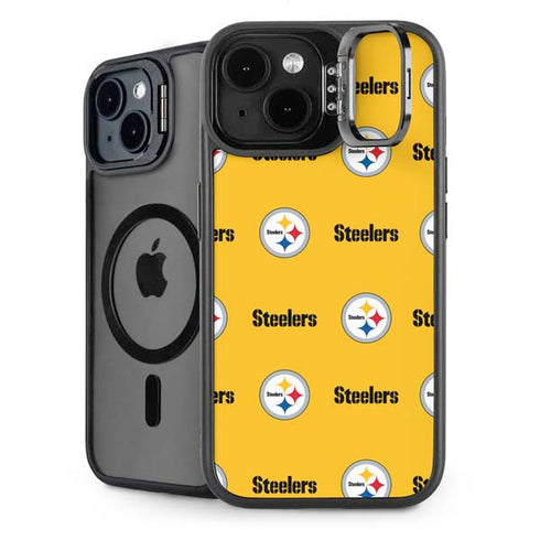 NFL Pittsburgh Steelers Blitz Series iPhone 15 Plus Kickstand Case