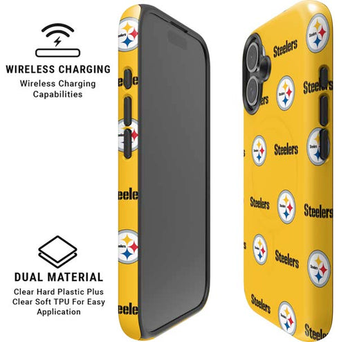 NFL Pittsburgh Steelers Blitz Series iPhone 16 Magsafe Impact Case