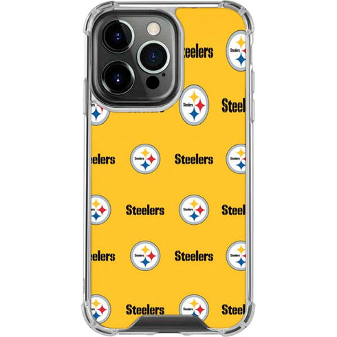 NFL Pittsburgh Steelers Blitz Series iPhone 16 Pro Clear Case