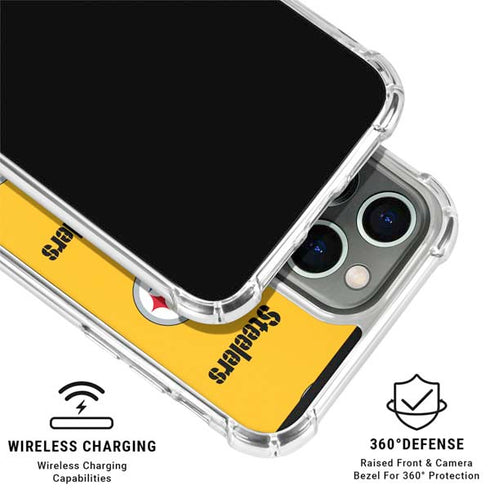 NFL Pittsburgh Steelers Blitz Series iPhone 16 Pro Clear Case