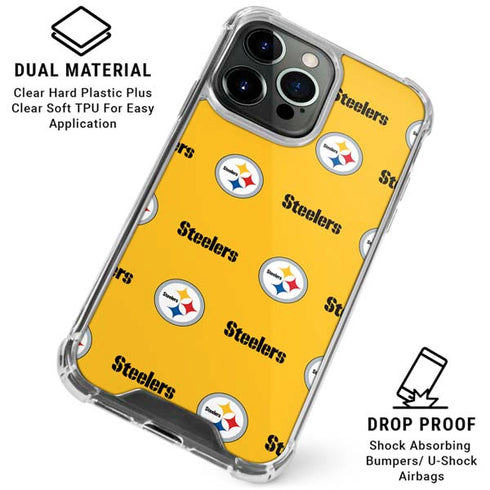 NFL Pittsburgh Steelers Blitz Series iPhone 16 Pro Clear Case