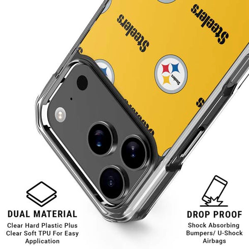 NFL Pittsburgh Steelers Blitz Series iPhone 18 Pro Clear Case