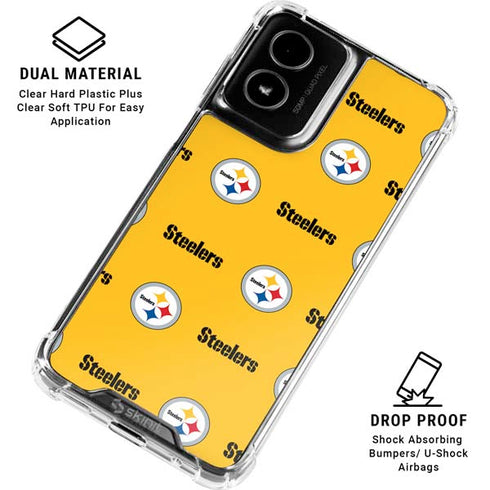 NFL Pittsburgh Steelers Blitz Series Moto G Power 5G (2024) Clear Case