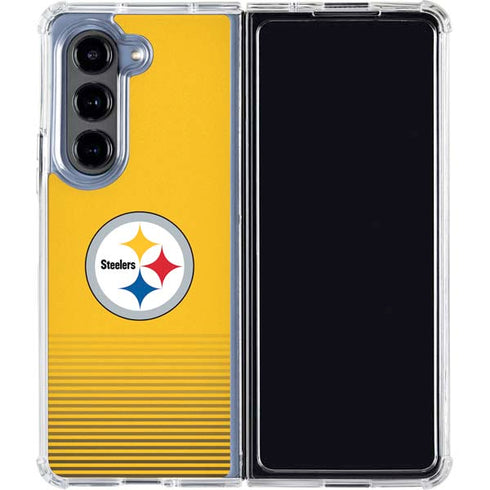 NFL Pittsburgh Steelers Breakaway Galaxy Z Fold5 5G Clear Case