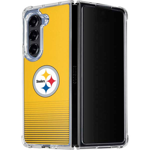 NFL Pittsburgh Steelers Breakaway Galaxy Z Fold5 5G Clear Case