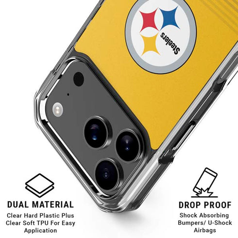 NFL Pittsburgh Steelers Breakaway iPhone 18 Pro Clear Case