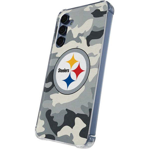 NFL Pittsburgh Steelers Camo Galaxy A55 5G Clear Case