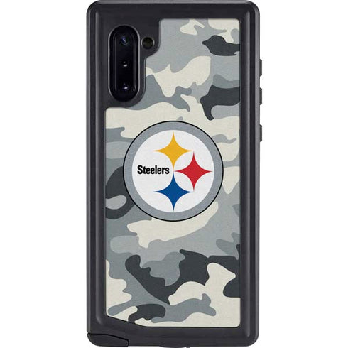 NFL Pittsburgh Steelers Camo Galaxy Note 10 Waterproof Case