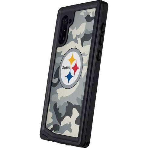 NFL Pittsburgh Steelers Camo Galaxy Note 10 Waterproof Case
