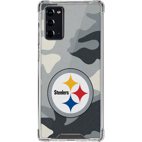 NFL Pittsburgh Steelers Camo Galaxy Note20 5G Clear Case