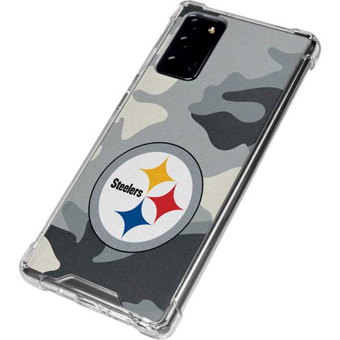 NFL Pittsburgh Steelers Camo Galaxy Note20 5G Clear Case