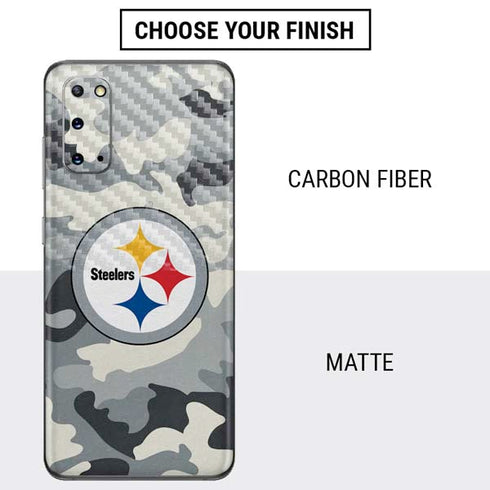 NFL Pittsburgh Steelers Camo Galaxy S20 Skin