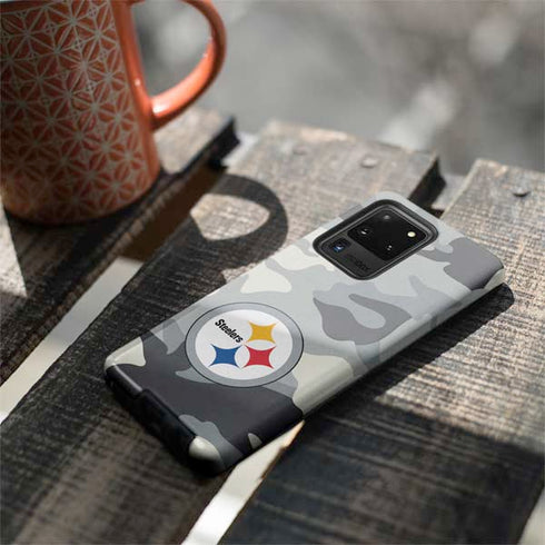 NFL Pittsburgh Steelers Camo Galaxy S20 Ultra 5G Pro Case
