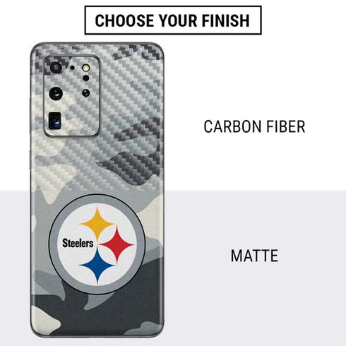 NFL Pittsburgh Steelers Camo Galaxy S20 Ultra 5G Skin