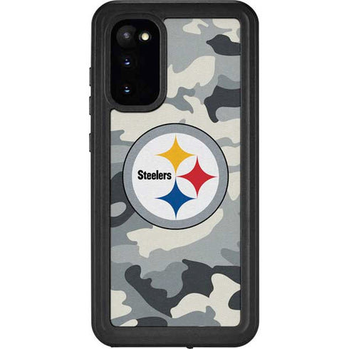 NFL Pittsburgh Steelers Camo Galaxy S20 Waterproof Case