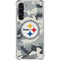 NFL Pittsburgh Steelers Camo Galaxy S24 FE Clear Case