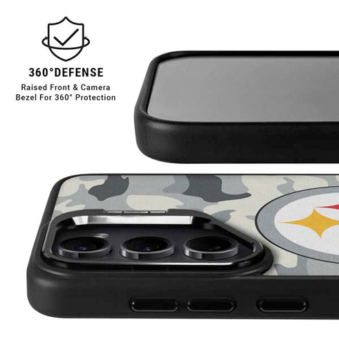 NFL Pittsburgh Steelers Camo Galaxy S24 Kickstand Case