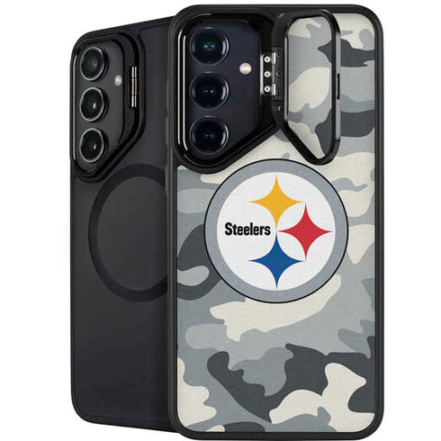 NFL Pittsburgh Steelers Camo Galaxy S25 Plus Kickstand Case