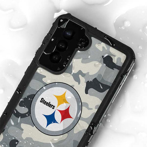 NFL Pittsburgh Steelers Camo Galaxy S24 Plus Waterproof Case