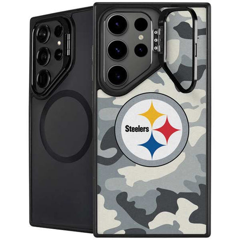 NFL Pittsburgh Steelers Camo Galaxy S25 Ultra Kickstand Case