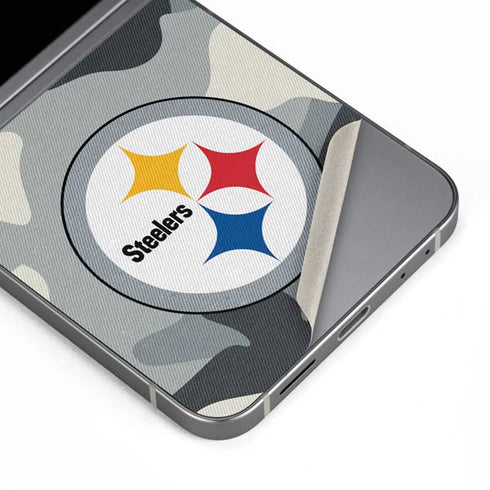 NFL Pittsburgh Steelers Camo Galaxy Z Flip6 Skin