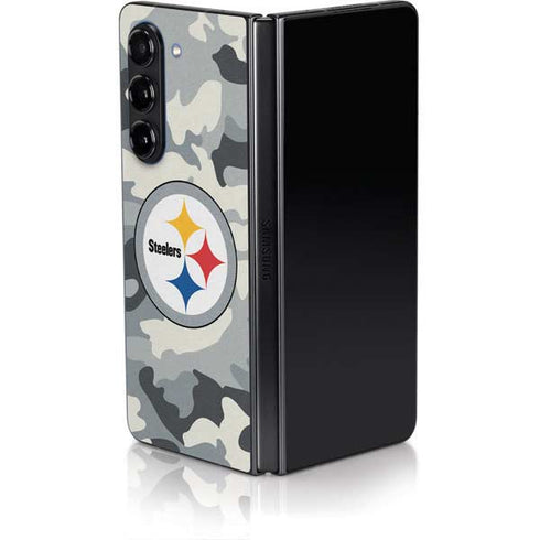 NFL Pittsburgh Steelers Camo Galaxy Z Fold5 5G Skin