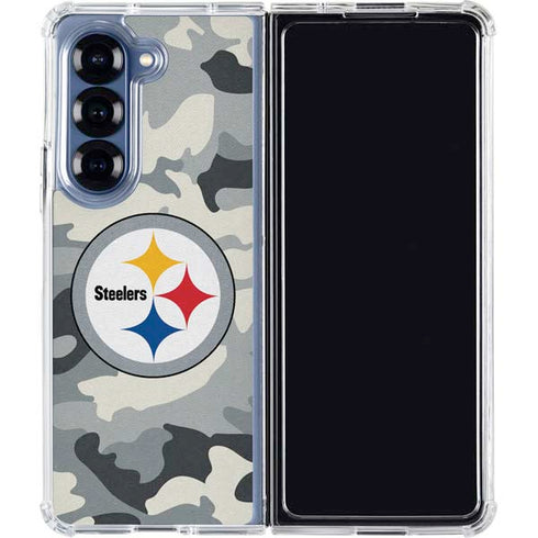 NFL Pittsburgh Steelers Camo Galaxy Z Fold6 Clear Case